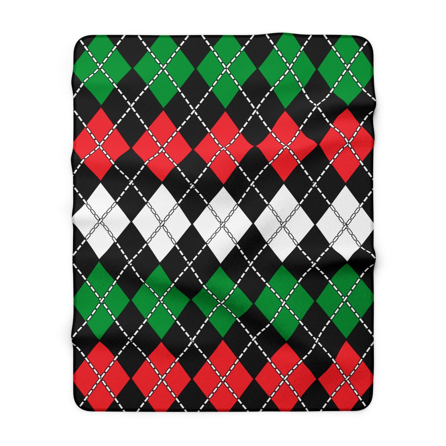 Palestine Retro Argyle Blanket Throw