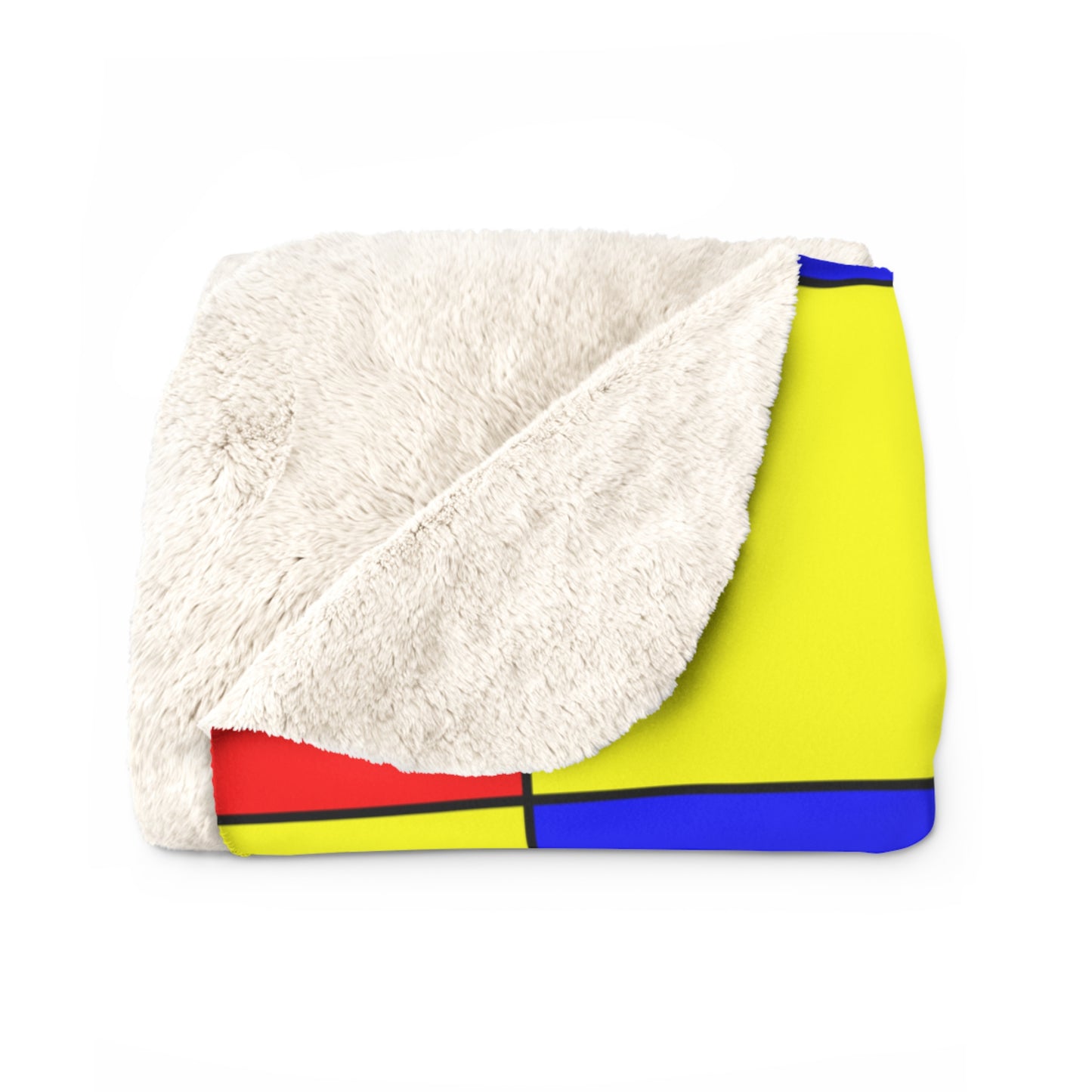 Yellow, Blue, Red Retro Check Blanket Throw