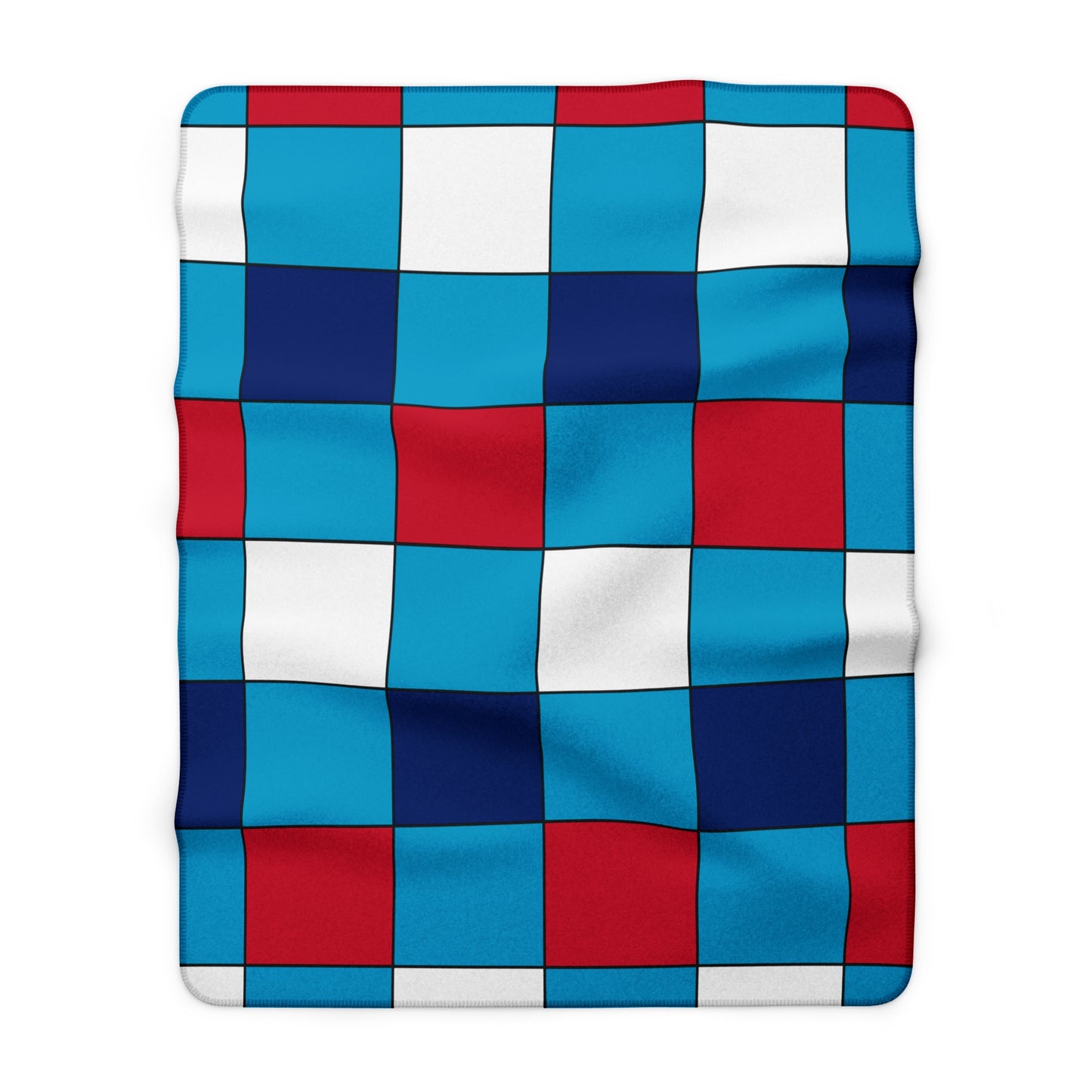 Tuvalu Retro Check Blanket Throw
