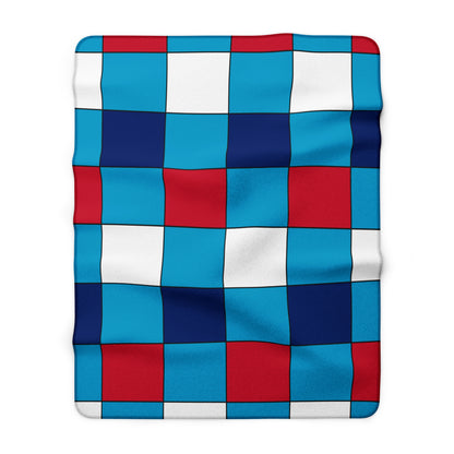Tuvalu Retro Check Blanket Throw