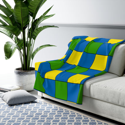 Gabon Retro Check Blanket Throw
