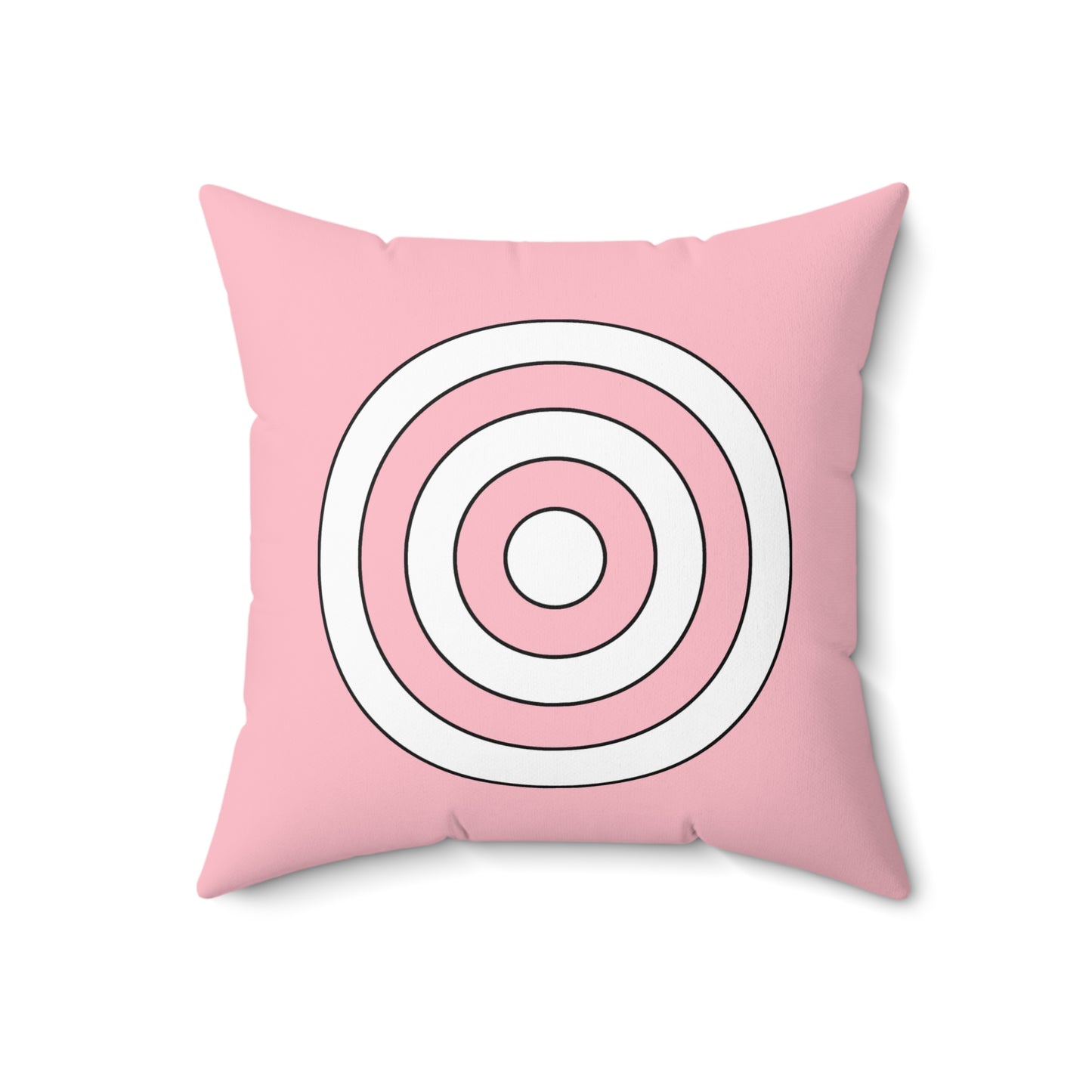 Pink, White Retro Target Cushion Pillow