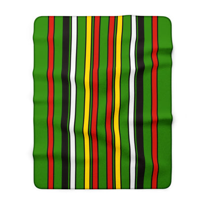 Guyana Retro Stripes Blanket Throw