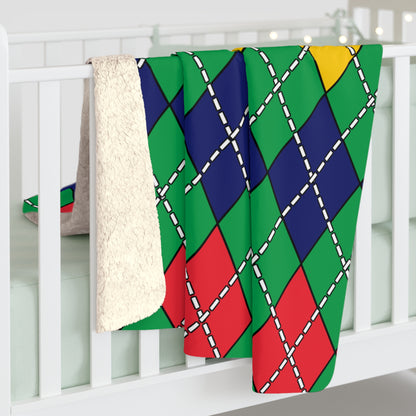 Mauritius Retro Argyle Blanket Throw