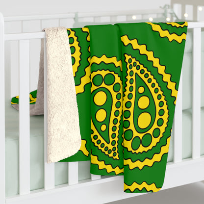 Cocos Islands Retro Paisley Blanket Throw