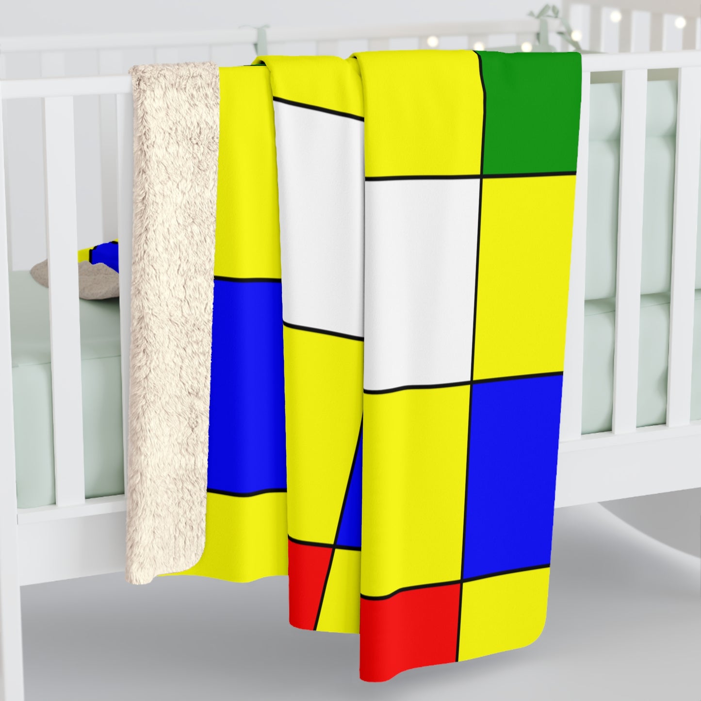 Central African Republic Retro Check Blanket Throw