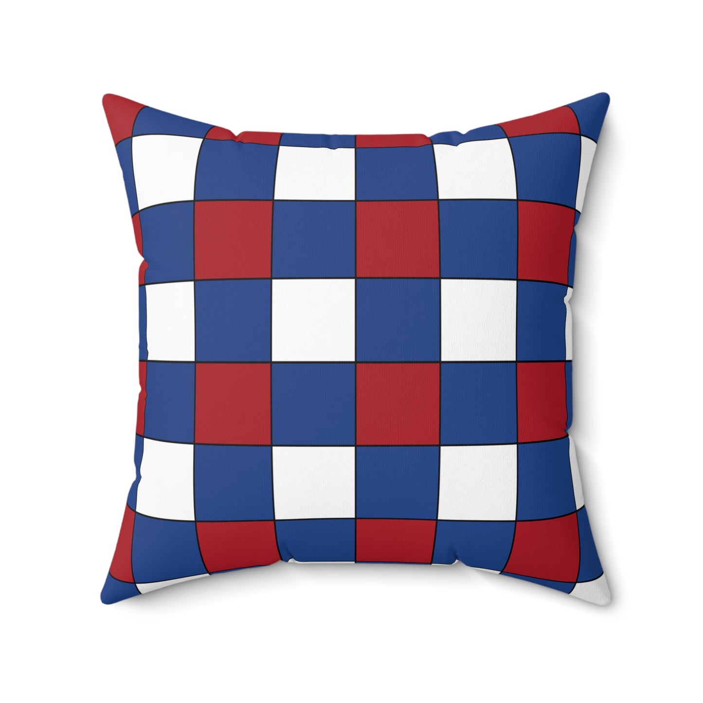Caribbean Netherlands Retro Check Cushion Pillow