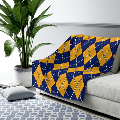 Nauru Retro Argyle Blanket Throw