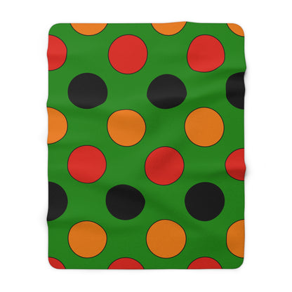 Zambia Retro Polka Dots Blanket Throw