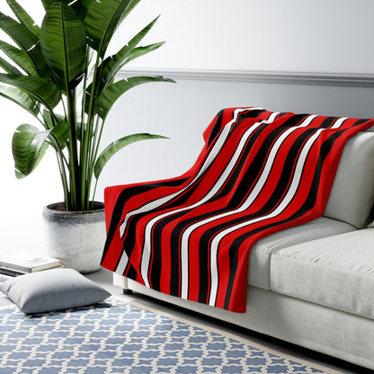 Trinidad And Tobago Retro Stripes Blanket Throw