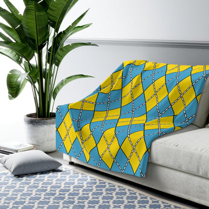 Palau Retro Argyle Blanket Throw
