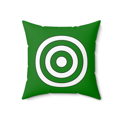 Green, White Retro Target Cushion Pillow