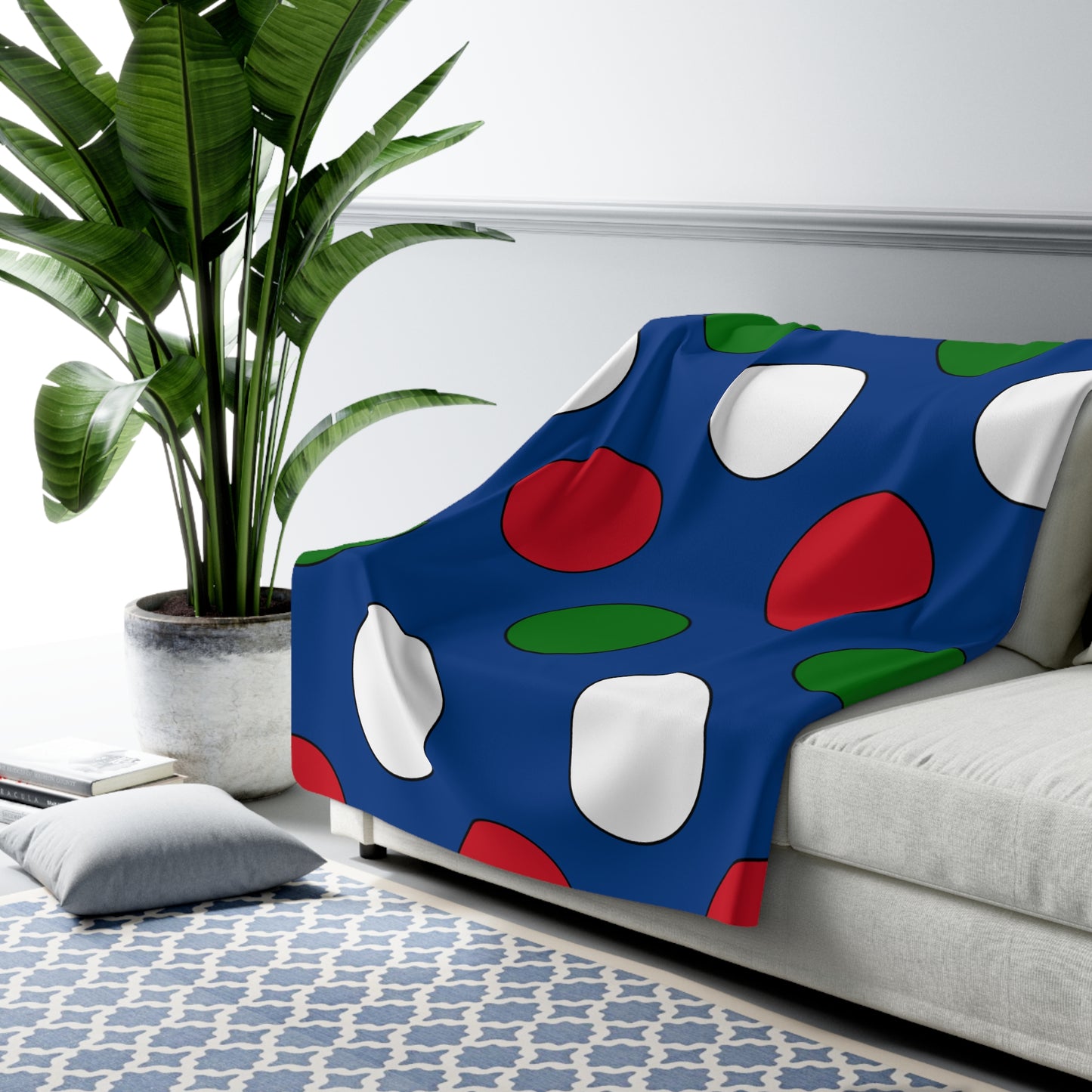 Belize Retro Polka Dots Blanket Throw