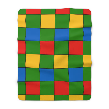 Ethiopia Retro Check Blanket Throw