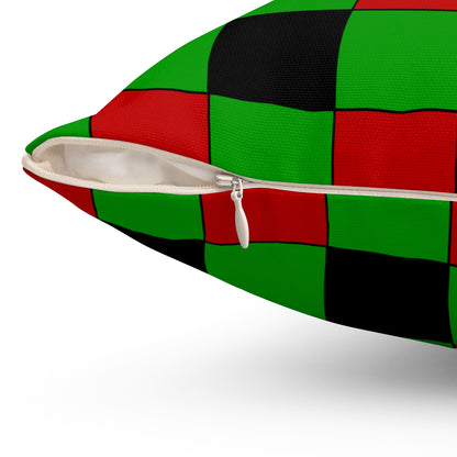Afghanistan Retro Check Cushion Pillow