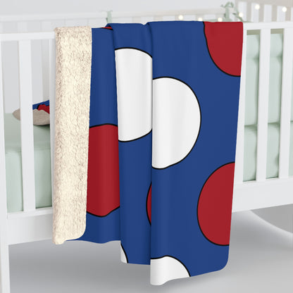Caribbean Netherlands Retro Polka Dots Blanket Throw