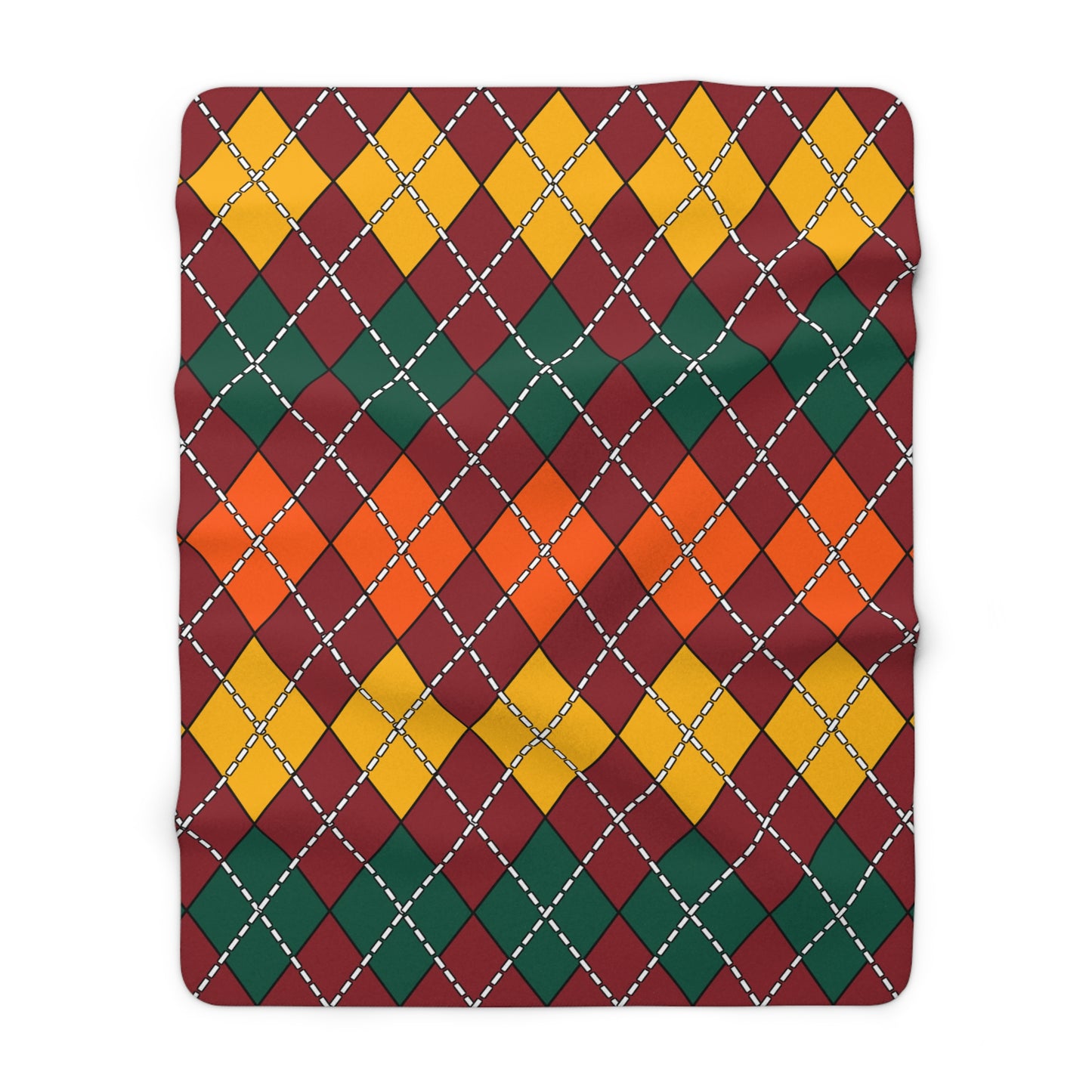Sri Lanka Retro Argyle Blanket Throw