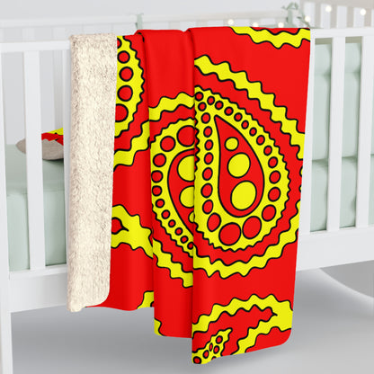 Kyrgyzstan Retro Paisley Blanket Throw