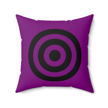 Purple, Black Retro Target Cushion Pillow