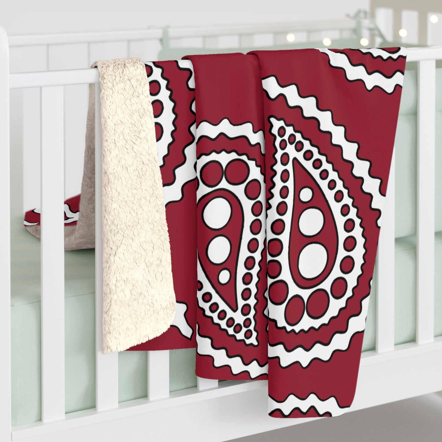 Latvia Retro Paisley Blanket Throw
