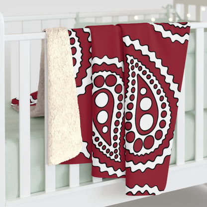 Latvia Retro Paisley Blanket Throw