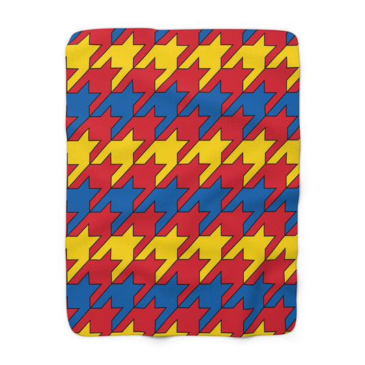 Mongolia Retro Houndstooth Blanket Throw