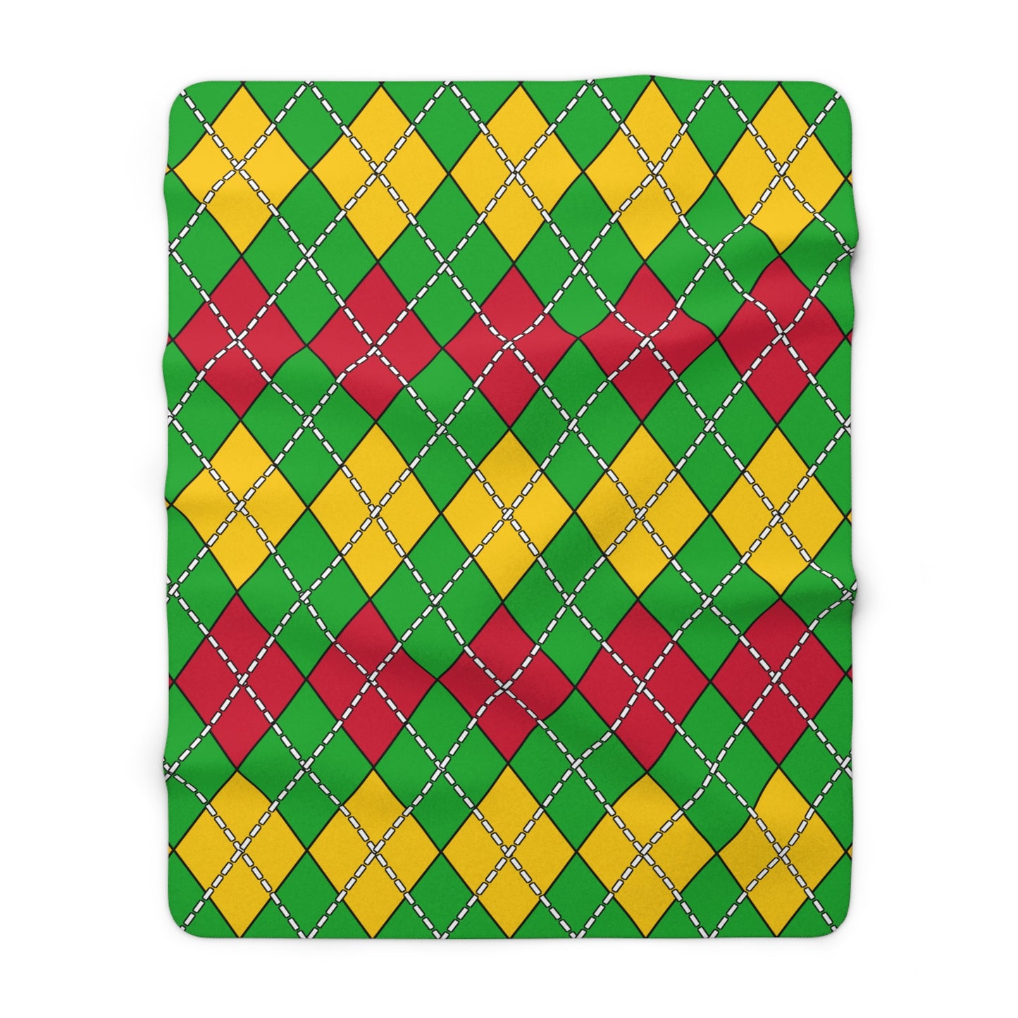 Sao Tome And Principe Retro Argyle Blanket Throw