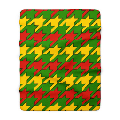 Benin Retro Houndstooth Blanket Throw