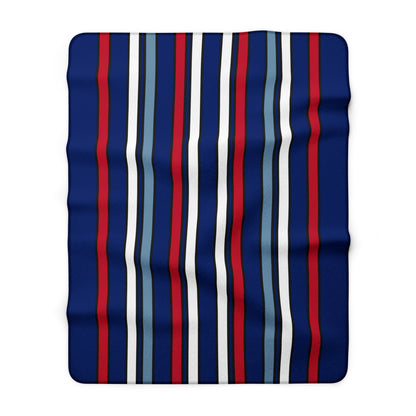 Falkland Islands Retro Stripes Blanket Throw