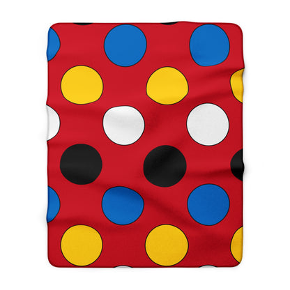 Antigua And Barbuda Retro Polka Dots Blanket Throw