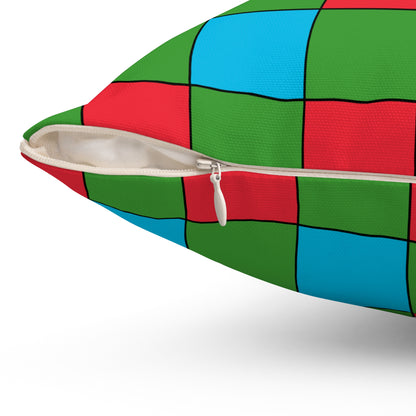 Azerbaijan Retro Check Cushion Pillow