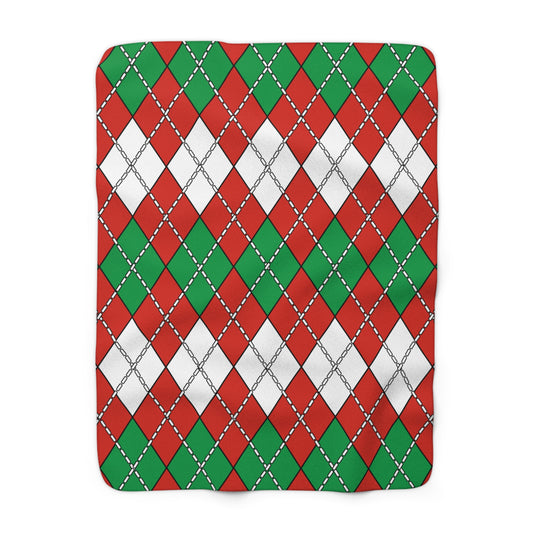 Pais Vasco Retro Argyle Blanket Throw