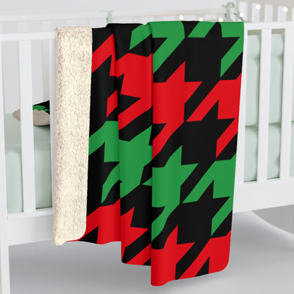 Libya Retro Houndstooth Blanket Throw