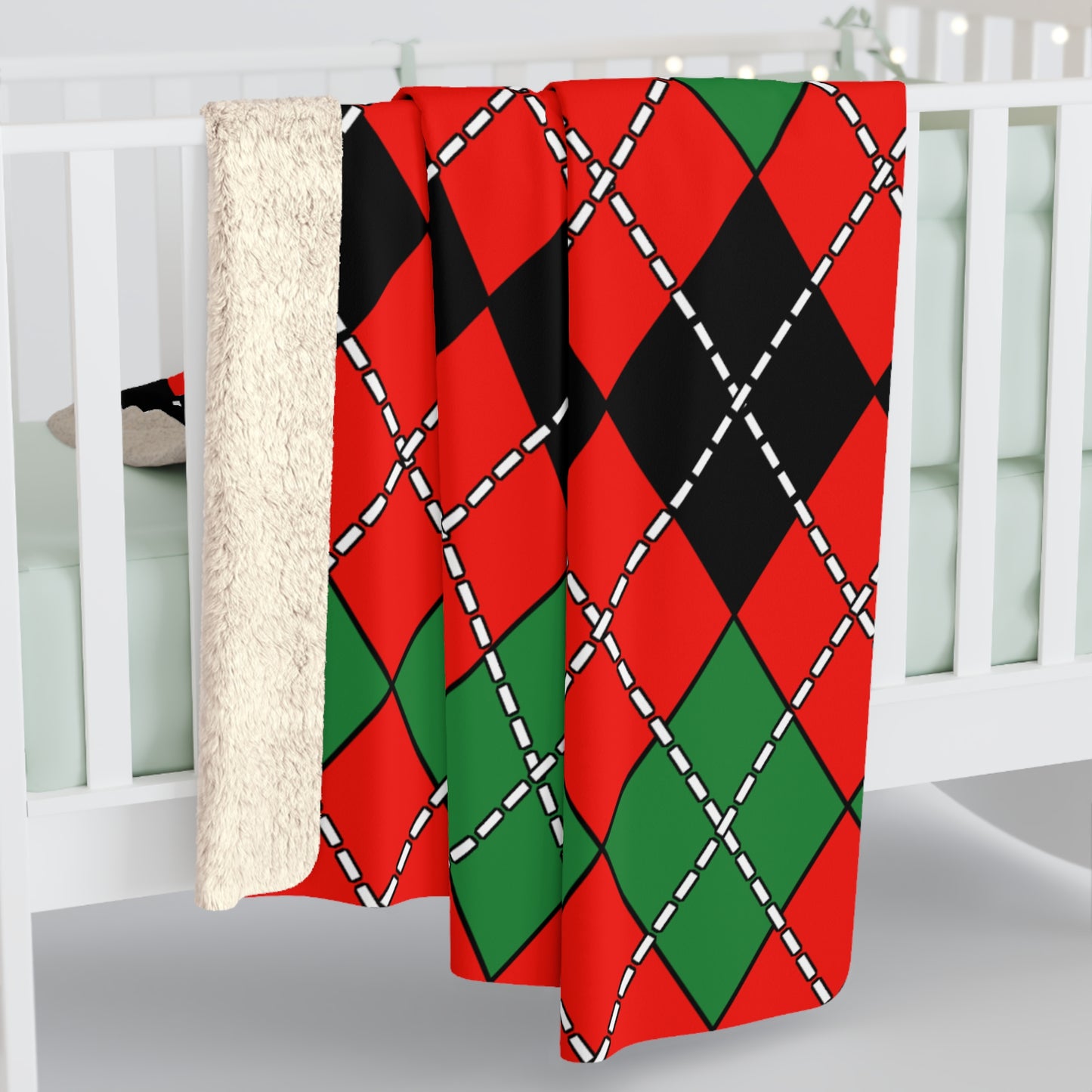 Malawi Retro Argyle Blanket Throw