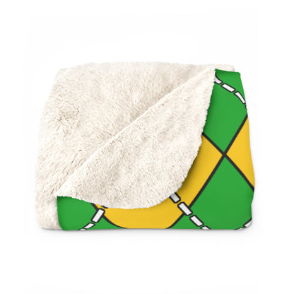 Sao Tome And Principe Retro Argyle Blanket Throw