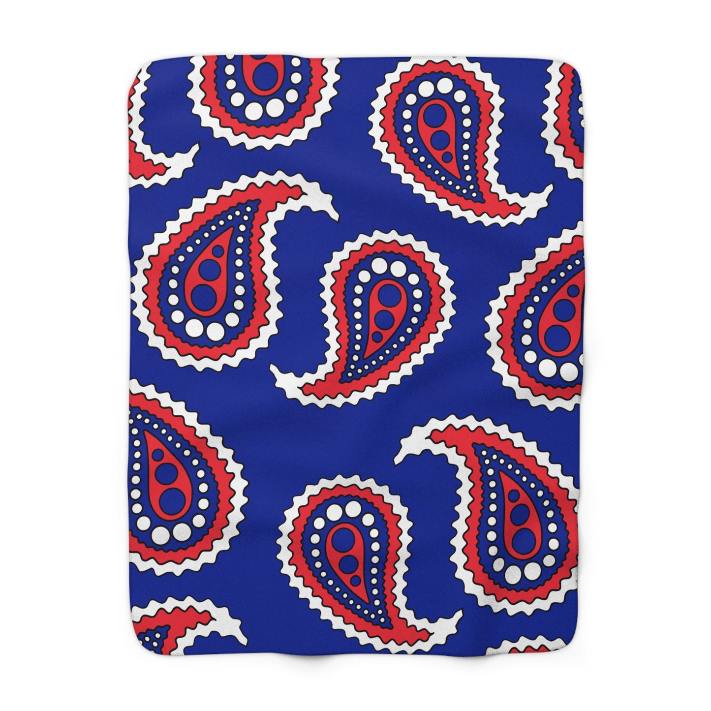 French Southern Territories Retro Paisley Blanket Throw