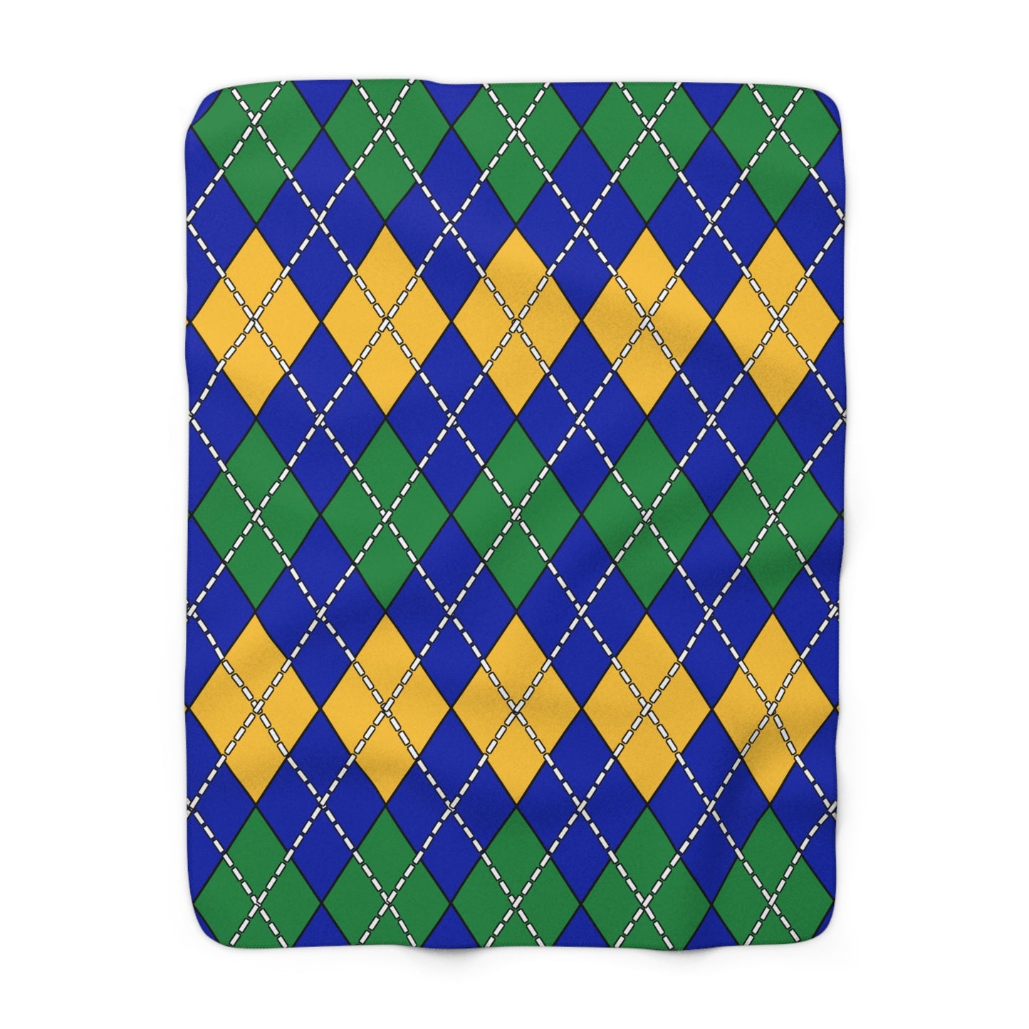 Christmas Island Retro Argyle Blanket Throw