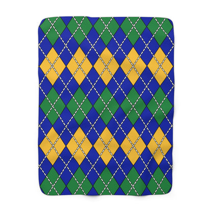 Christmas Island Retro Argyle Blanket Throw