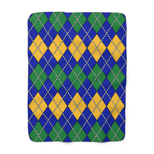 Christmas Island Retro Argyle Blanket Throw