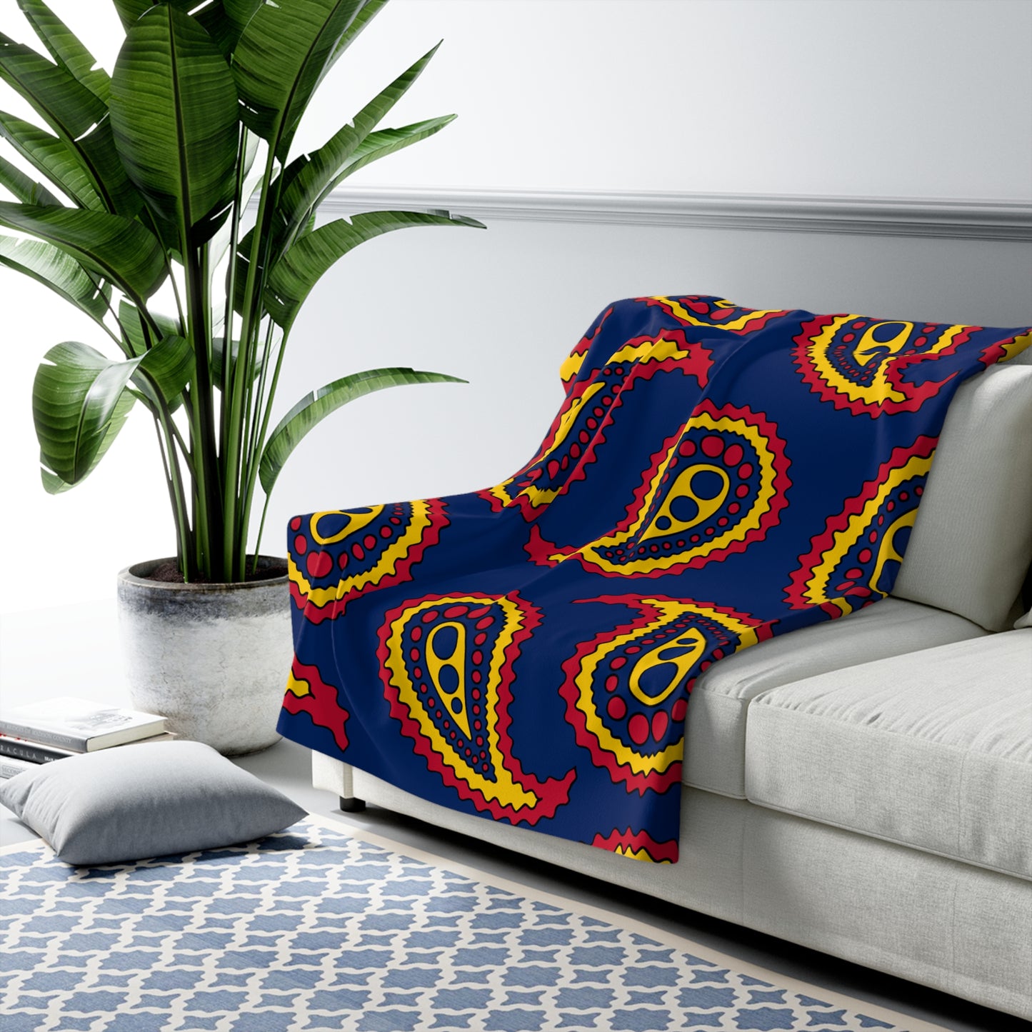 Chad Retro Paisley Blanket Throw