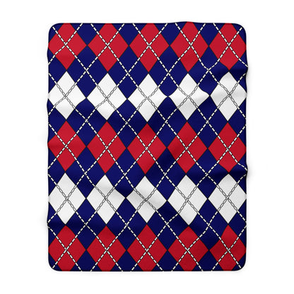 South Georgia And The South Sandwich Islands Retro Argyle Blanket Throw