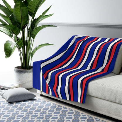 French Southern Territories Retro Stripes Blanket Throw