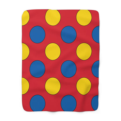 Mongolia Retro Polka Dots Blanket Throw