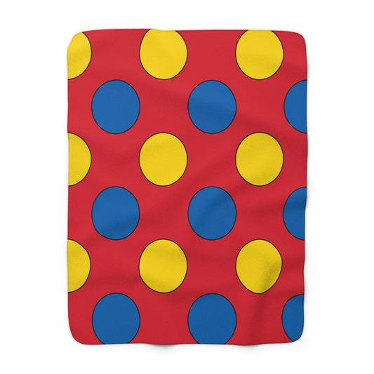 Mongolia Retro Polka Dots Blanket Throw