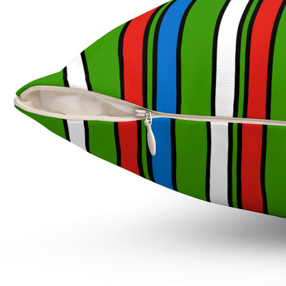 Equatorial Guinea Retro Stripes Cushion Pillow