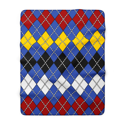 Eswatini Retro Argyle Blanket Throw
