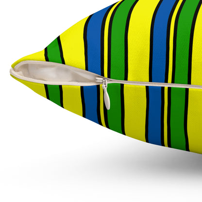 Saint Vincent And The Grenadines Retro Stripes Cushion Pillow