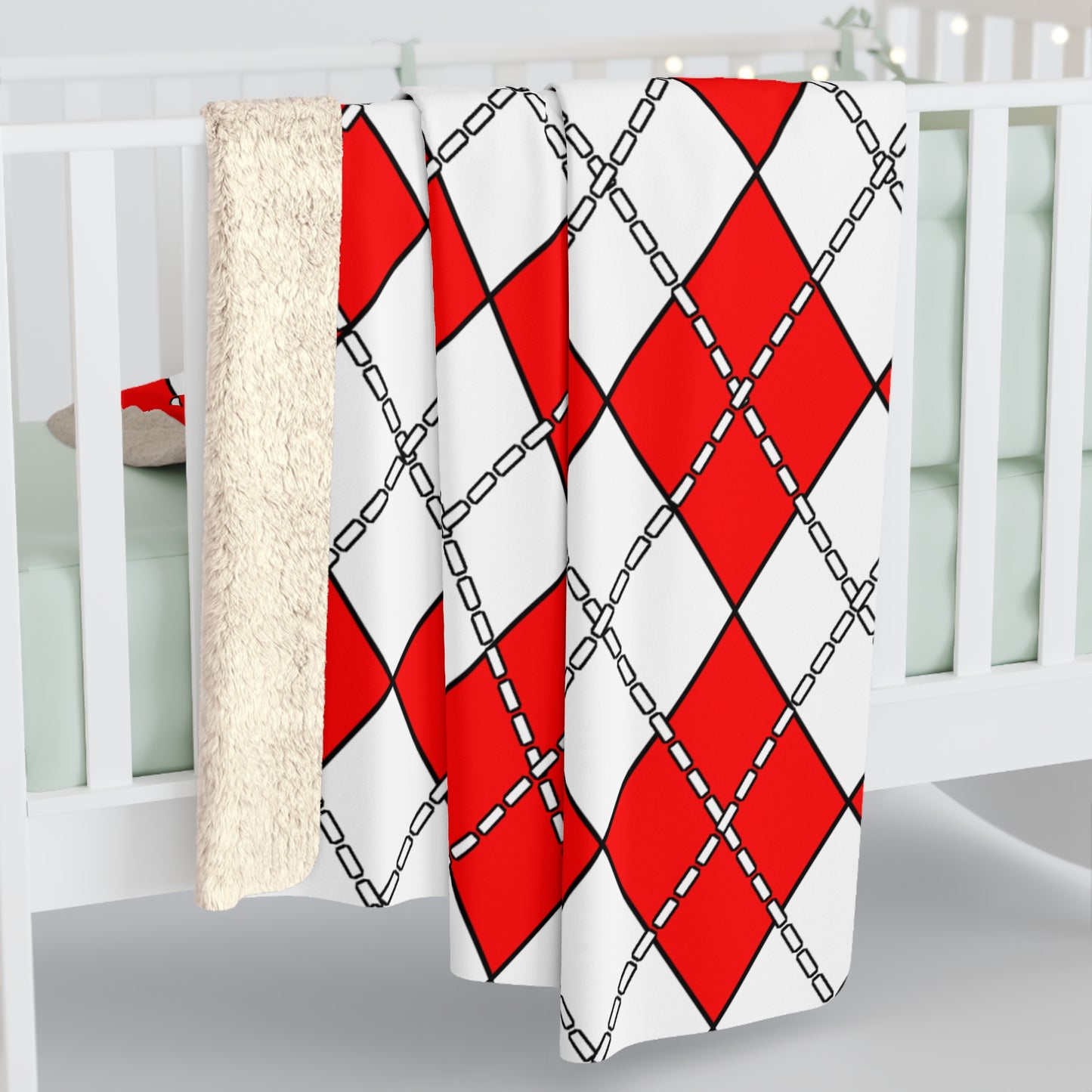 Georgia Retro Argyle Blanket Throw