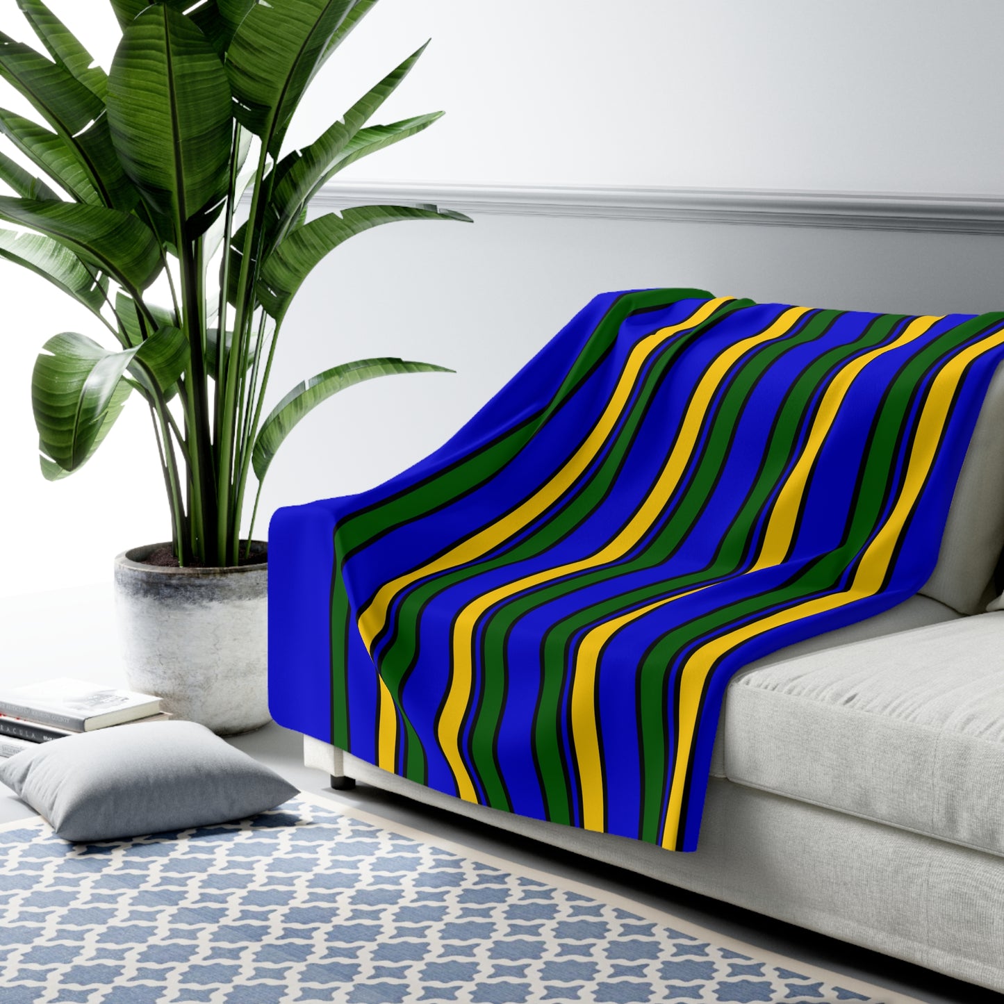 Solomon Islands Retro Stripes Blanket Throw
