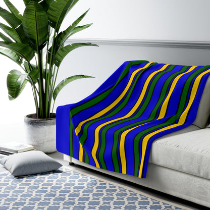 Solomon Islands Retro Stripes Blanket Throw